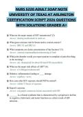 NURS 5220 ADULT SOAP NOTE&NewLine;UNIVERSITY OF TEXAS AT ARLINGTON&NewLine;CERTIFICATION SCRIPT 2026 QUESTIONS&NewLine;WITH SOLUTIONS GRADED A&plus;