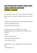 AQA PSYCHOLOGY PAPER 2 EXAM STUDY&NewLine;GUIDE COMPLETE QUESTIONS
