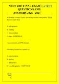 NFDN 2007 FINAL EXAM &NewLine;QUESTIONS AND &NewLine;ANSWERS 2026 - 2027