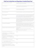 Child Care Facility Rules and Regulations &lpar;RNRF&rpar; &vert; DCF Exam Questions & Answers 2026&ndash;2027&NewLine;