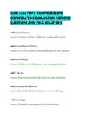 NURS 5432 FNP 1 COMPREHENSIVE&NewLine;CERTIFICATION EVALUATION VERIFIED&NewLine;QUESTIONS AND FULL SOLUTIONS