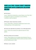 NURS 5432 FNP 1 EXAM SCRIPT VERIFIED&NewLine;QUESTIONS WITH COMPLETE SOLUTION&NewLine;REVIEW&NewLine;