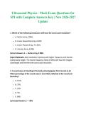 Ultrasound Physics - Mock Exam Questions for SPI with Complete Answers Key New 2026-2027 Update