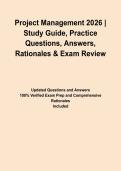 Project Management 2026 &vert; Study Guide&comma; Practice Questions&comma; Answers&comma; Rationales & Exam Review