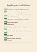 Classics 2902 Questions with CORRECT Answers