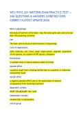 WCU PHYS 261 MIDTERM EXAM PRACTICE TEST &mdash; 300 QUESTIONS & ANSWERS &lpar;VERIFIED&sol;100&percnt; CORRECT&sol;LATEST UPDATE 2026