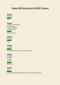 Classics 2902 Questions with CORRECT Answers