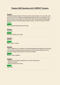 Classics 2902 Questions with CORRECT Answers
