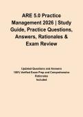 ARE 5&period;0 Practice Management 2026 &vert; Study Guide&comma; Practice Questions&comma; Answers&comma; Rationales & Exam Review&NewLine;&NewLine;