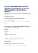 RBS Exam Responsible Beverage Service &lpar;RBS&rpar; Certification EXAM 2026-2027 LATEST UPDATED VERSION QUESTIONS AND ANSWERS JUST RELEASED &period;pdf&NewLine;&NewLine;