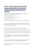 WOCN &ndash; Wound Comprehensive Wound Care Nursing EXAM 2026-2027 LATEST UPDATED VERSION QUESTIONS AND ANSWERS JUST RELEASED&period;pdf&NewLine;&NewLine;