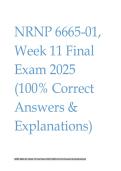 NRNP 6665-01&comma; Week 11 Final Exam 2025 &lpar;100&percnt; Correct Answers & Explanations&rpar;