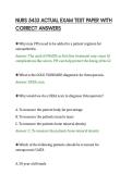 NURS 5433 ACTUAL EXAM TEST PAPER WITH&NewLine;CORRECT ANSWERS&NewLine;