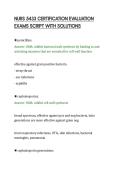 NURS 5433 CERTIFICATION EVALUATION&NewLine;EXAMS SCRIPT WITH SOLUTIONS&NewLine;
