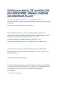 PAEA Emergency Medicine EOR Topics EXAM 2026-2027 LATEST UPDATED VERSION 850 QUESTIONS AND ANSWERS JUST RELEASED&period;pdf&NewLine;&NewLine;