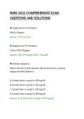 NURS 5433 COMPREHENSIVE EXAM&NewLine;QUESTIONS AND SOLUTIONS