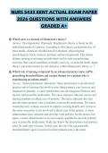 NURS 5433 EENT ACTUAL EXAM PAPER&NewLine;2026 QUESTIONS WITH ANSWERS&NewLine;GRADED A&plus;&NewLine;