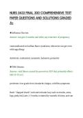 NURS 5433 FINAL 300 COMPREHENSIVE TEST&NewLine;PAPER QUESTIONS AND SOLUTIONS GRADED&NewLine;A&plus;