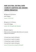 NURS 5433 FINAL 300 FINAL PAPER&NewLine;COMPLETE QUESTIONS AND ANSWERS&NewLine;VERIFIED PREPARATION