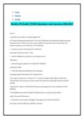 Mosbys PN book CPNRE Questions And Answers 2026-2027