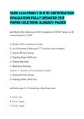 NURS 5434 FAMILY III HTN CERTIFICATION&NewLine;EVALUATION FULLY UPDATED TEST&NewLine;PAPER SOLUTIONS ALREADY PASSED