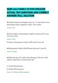 NURS 5434 FAMILY III HTN UPDATED&NewLine;ACTUAL TEST QUESTIONS AND CORRECT&NewLine;ANSWERS FULL SOLUTION