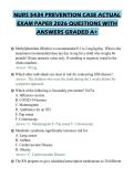 NURS 5434 PREVENTION CASE ACTUAL&NewLine;EXAM PAPER 2026 QUESTIONS WITH&NewLine;ANSWERS GRADED A&plus;&NewLine;