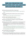 NURS 5434 PREVENTION CASE&NewLine;CERTIFICATION SCRIPT 2026 QUESTIONS&NewLine;WITH SOLUTIONS GRADED A&plus;&NewLine;