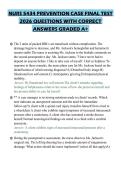 NURS 5434 PREVENTION CASE FINAL TEST&NewLine;2026 QUESTIONS WITH CORRECT&NewLine;ANSWERS GRADED A&plus;