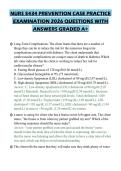 NURS 5434 PREVENTION CASE PRACTICE&NewLine;EXAMINATION 2026 QUESTIONS WITH&NewLine;ANSWERS GRADED A&plus;&NewLine;