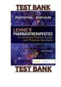Test Bank for Lehne&rsquo;s Pharmacotherapeutics for Advanced Practice Nurses and Physician Assistants&comma; 3rd Edition &vert; Rosenthal & Burchum &vert; Complete Chapters