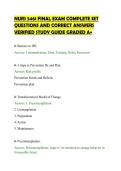 NURS 5461 FINAL EXAM COMPLETE SET&NewLine;QUESTIONS AND CORRECT ANSWERS&NewLine;VERIFIED STUDY GUIDE GRADED A&plus;