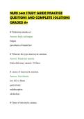 NURS 5461 STUDY GUIDE PRACTICE&NewLine;QUESTIONS AND COMPLETE SOLUTIONS&NewLine;GRADED A&plus;&NewLine;