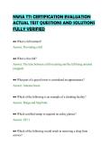 NWSA TT1 CERTIFICATION EVALUATION&NewLine;ACTUAL TEST QUESTIONS AND SOLUTIONS&NewLine;FULLY VERIFIED&NewLine;