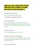 NURS 5463 TEST 5 EXAM SCRIPT TESTED&NewLine;QUESTIONS WITH CORRECT ANSWERS&NewLine;PRACTICE SOLUTION GRADED A&plus;