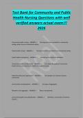 Test Bank for Community and Public&NewLine;Health Nursing Questions with well&NewLine;verified answers actual exam&excl;&excl;&excl;&NewLine;2026