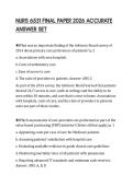 NURS 6531 FINAL PAPER 2026 ACCURATE&NewLine;ANSWER SET