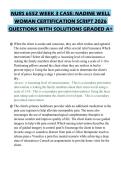 NURS 6552 WEEK 3 CASE&colon; NADINE WELL&NewLine;WOMAN CERTIFICATION SCRIPT 2026&NewLine;QUESTIONS WITH SOLUTIONS GRADED A&plus;