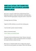 NURS 6565 ACTUAL TEST PAPER FULL&NewLine;QUESTIONS AND ACCURATE ANSWERS&NewLine;GRADED APLUS&NewLine;