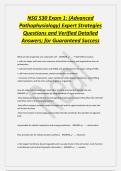 NSG 530 Exam 1&colon; &lpar;Advanced&NewLine;Pathophysiology&rpar; Expert Strategies&NewLine;Questions and Verified Detailed&NewLine;Answers&semi; for Guaranteed Success