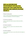 NURS 6645 MIDTERM EXAM&NewLine;PSYCHOTHERAPY WITH MULTIPLE&NewLine;MODALITIES STUDY GUIDE PRACTICE&NewLine;QUESTIONS AND COMPLETE SOLUTIONS&NewLine;GRADED A&plus;