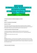 TEST BANK FOR INTRODUCTION TO STATISTICAL INVESTIGATIONS 2ND EDITION BY NATHAN TINTLE & BETH L&period; CHANCE &ndash; COMPLETE CHAPTERS 1&ndash;11