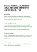NYC CITY ASSESSOR EXAM PREP 2 2026&NewLine;ACTUAL TEST VERIFIED QUESTIONS AND&NewLine;ANSWERS GRADED A PLUS