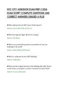 NYC CITY ASSESSOR EXAM PREP 2 2026&NewLine;EXAM SCRIPT COMPLETE QUESTIONS AND&NewLine;CORRECT ANSWERS GRADED A PLUS&NewLine;