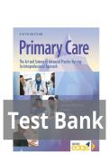 Test Bank for Primary Care The Art and Science of Advanced Practice Nursing an Interprofessional Approach&comma; Sixth Edition by Debera J&period; Dunphy &vert;&vert; ISBN&colon; 978-1719644655 &vert;&vert; VERIFIED & RECENTLY UPDATED VERSION &lbrace;JUST RELEASED&rcub;