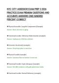 NYC CITY ASSESSOR EXAM PREP 2 2026&NewLine;PRACTICE EXAM PREMIUM QUESTIONS AND&NewLine;ACCURATE ANSWERS ONE HUNDRED&NewLine;PERCENT CORRECT&NewLine;