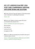NYC CITY ASSESSOR EXAM PREP 2 2026&NewLine;STUDY GUIDE COMPREHENSIVE QUESTIONS&NewLine;WITH EXPERT REVIEW AND SOLUTIONS