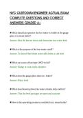 NYC CUSTODIAN ENGINEER ACTUAL EXAM&NewLine;COMPLETE QUESTIONS AND CORRECT&NewLine;ANSWERS GRADED A&plus;