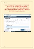 WGU C777 OBJECTIVE ASSESSMENT NEWEST 2026 &NewLine;ACTUAL EXAM&vert; C777 WEB DEVELOPMENT &NewLine;APPLICATIONS OA EXAM WITH COMPLETE 100 &NewLine;REAL EXAM QUESTIONS AND CORRECT VERIFIED &NewLine;ANSWERS&sol; ALREADY GRADED A&plus; 