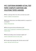 NYC CUSTODIAN ENGINEER ACTUAL TEST&NewLine;PAPER COMPLETE QUESTIONS AND&NewLine;SOLUTIONS TESTED ANSWERS